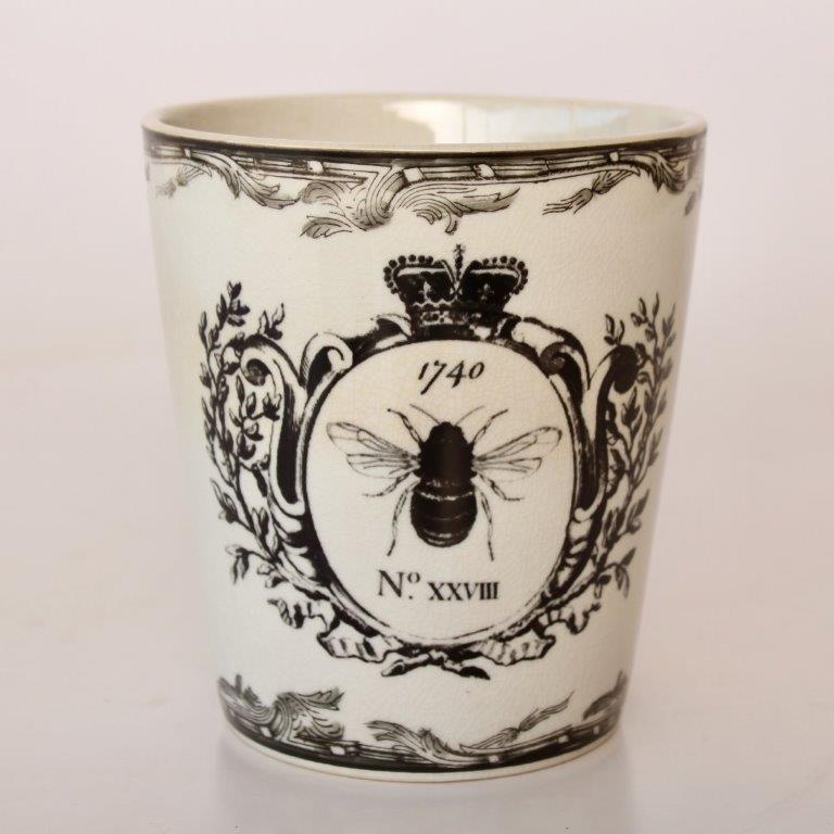 Small Black & White Bee Planter